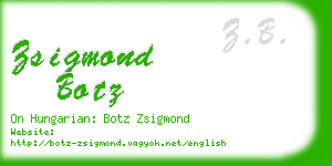 zsigmond botz business card